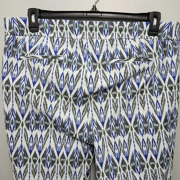 Chico's women's Pull-On multicolor pants size 18 geometric blue and white - Picture 5 of 8